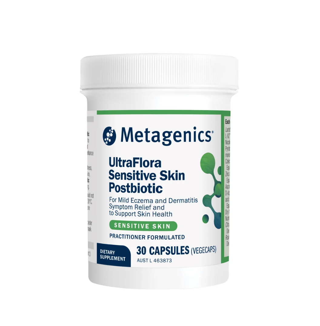 Metagenics UltraFlora Sensitive Skin Postbiotic 30 Capsules